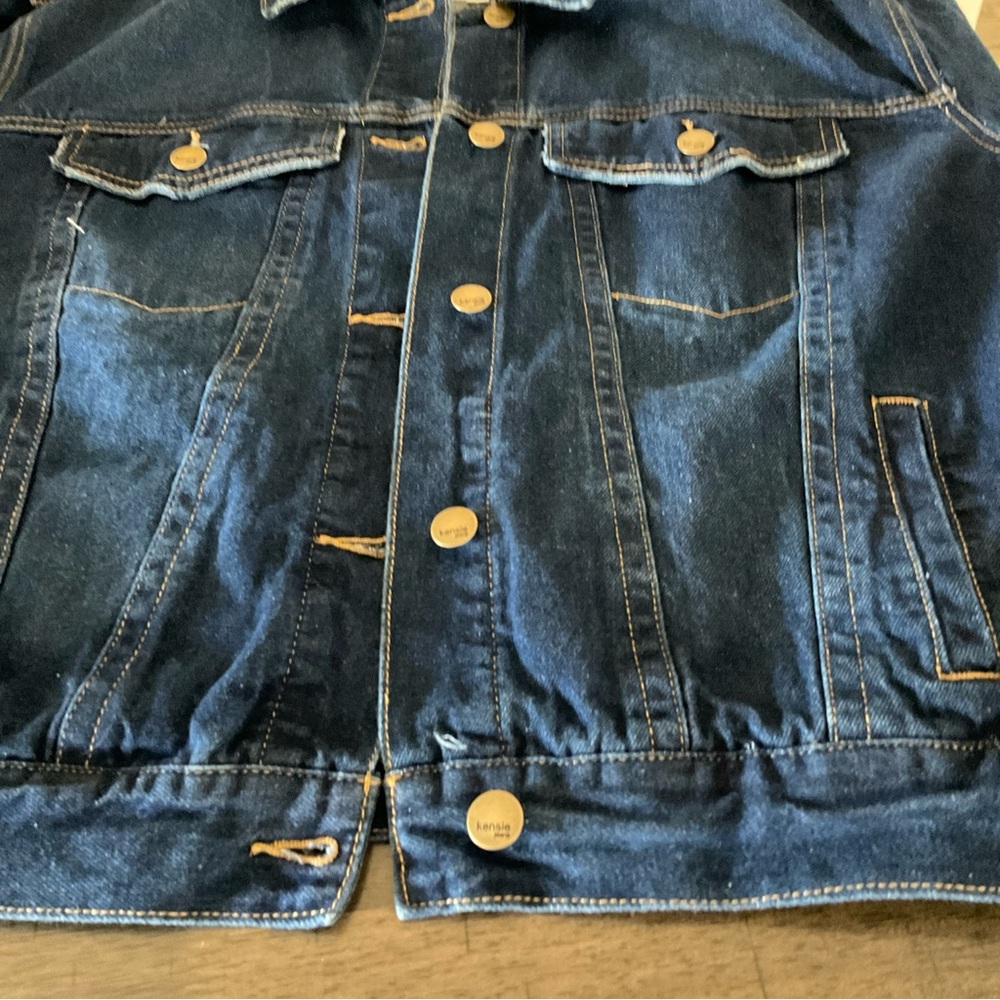 Kensie Blue Jacket Size Large Vintage Look  new - Picture 6 of 9